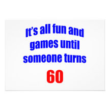 Diversión 60 y juegos invitacion personalizada