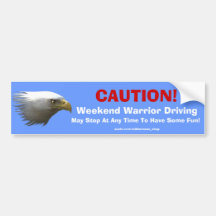 Diversión Bumpersticker del guerrero del fin de se Pegatina De Parachoque