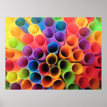 Diversión con el poster de la paja