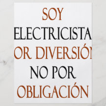 Diversión de Electricista Por de la soja ningún Po Flyer A Todo Color
