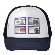 Diversión de Jánuca y educativo para los niños Gorros Bordados