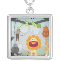 Diversión de la selva collares personalizados