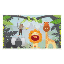 Diversión de la selva tarjeta de visita