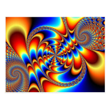 Diversión del color - fractal tarjeta postal
