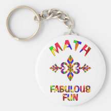 Diversión fabulosa de la matemáticas llaveros