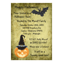 diversión fantasmagórica de la calabaza de las inv invitacion personal 