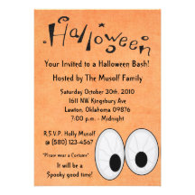 diversión fantasmagórica de los ojos de las invita invitación personalizada