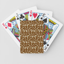 Diversión modelo de la hoja del otoño de Brown osc Baraja De Cartas
