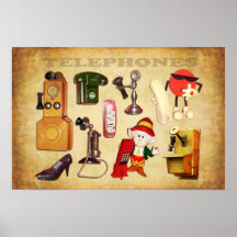 Diversos teléfonos - viejos y nuevos posters
