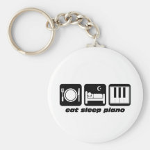 Divertido coma el piano del sueño llaveros personalizados