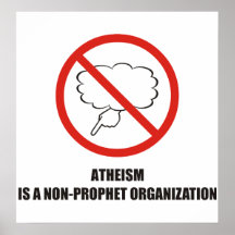 Divertido - el ateísmo es una organización del no- poster