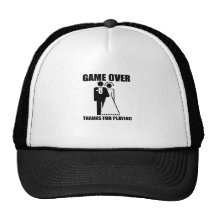 Divertido, "juego sobre" casar diseño gorro de camionero
