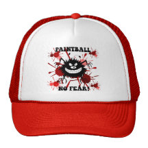 Divertido ningún miedo Paintball Gorros Bordados