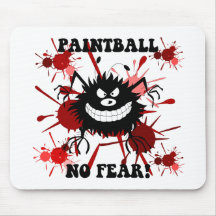 Divertido ningún miedo Paintball Tapetes De Ratón