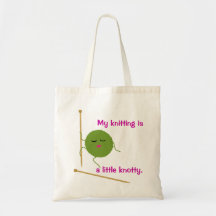 Divertido nudoso que hace punto bolsas
