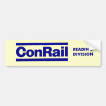 División 1976 de la lectura de Conrail Etiqueta De Parachoque