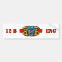 División de infantería del INGENIERO 12B 36.o Etiqueta De Parachoque