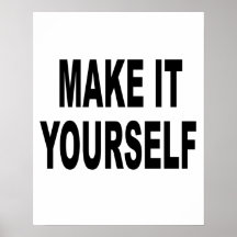 DIY le hacen usted mismo el poster