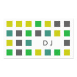 DJ (cuadrados de la MOD) Tarjeta De Negocio