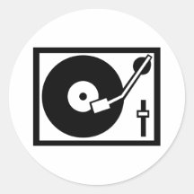 DJ - Placa giratoria Etiqueta Redonda