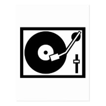 DJ - Placa giratoria Tarjeta Postal
