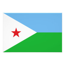 Djibouti - bandera de Yibuti Foto