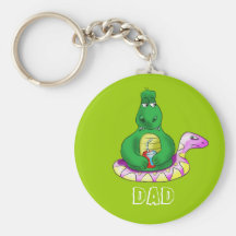 DlNO y SERPIENTE, papá Llaveros Personalizados