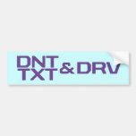 DNT TXT Y DRV ETIQUETA DE PARACHOQUE