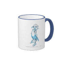 Dobby que mira sobre 1 taza de café