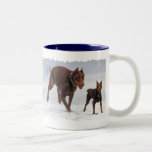 ¡Doberman y Pin del minuto - MIRADA! ¡Un mini yo! Taza