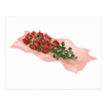 Docena rosas rojos en papel tarjetas postales