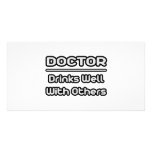 Doctor… bebidas bien con otras plantilla para tarjeta de foto