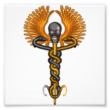Doctor de bruja caduceo impresión fotográfica