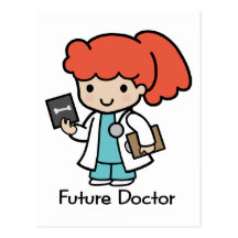 Doctor futuro - chica tarjeta postal