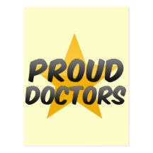 Doctores orgullosos tarjeta postal