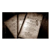 Documentos de embarque titánicos del RMS Plantillas De Tarjetas De Visita