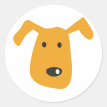 dog runde sticker