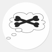 dog runder sticker