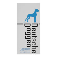 Doggenkarten - zum selbstbeschriften bedruckte werbekarten