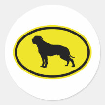 Dogo americano pegatina redonda