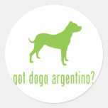 Dogo Argentino Pegatina Redonda