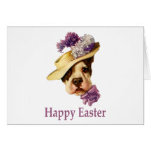 Dogo feliz de Pascua Tarjetas