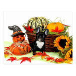 Dogo francés de Halloween Postal
