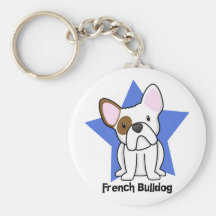 Dogo francés de la estrella de Kawaii Llavero Personalizado
