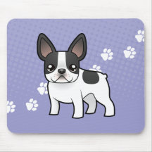 Dogo francés del dibujo animado alfombrilla de ratón