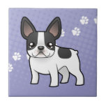 Dogo francés del dibujo animado azulejo