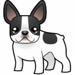 Dogo francés del dibujo animado esculturas fotográficas