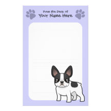 Dogo francés del dibujo animado  papeleria de diseño