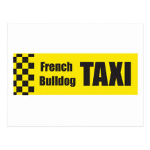 Dogo francés del taxi postales