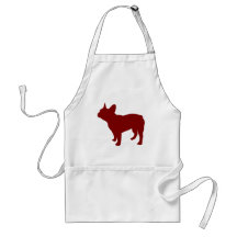Dogo francés (rojo) delantal